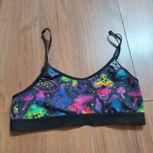 Mushroom Print Sports Bra